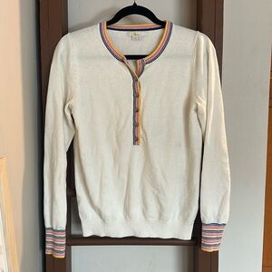 Boden Marlborough Rainbow Henley Sweater